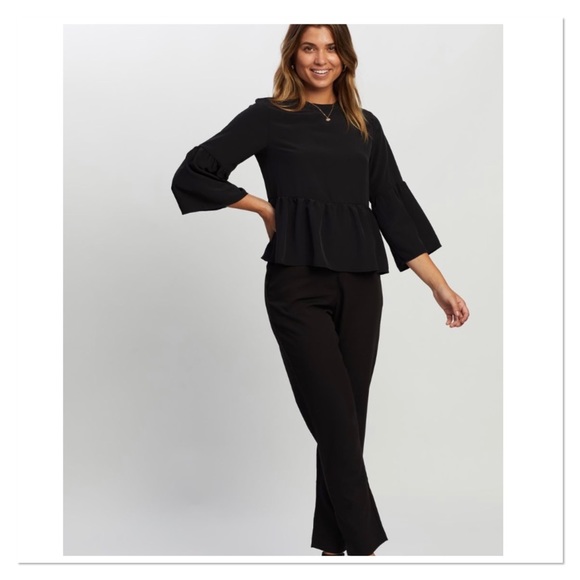 New Atmos&Here Black Cora Blouse - Picture 5 of 6